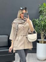 مانتو لینن دکمه مخفی دو جیب کد 4452 - تصویر 22