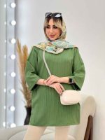 مانتو کراش یقه چاک کد 4506 - تصویر 3