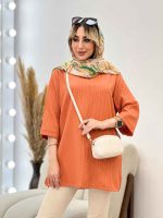 مانتو کراش یقه چاک کد 4506 - تصویر 8