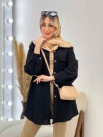 مانتو جیب نما بغل زیپ کد 4513 - تصویر 6
