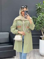 مانتو لینن طرح لوزی کد 4636 - تصویر 7