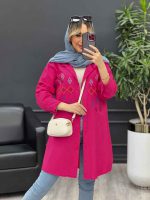 مانتو لینن طرح لوزی کد 4636 - تصویر 2