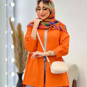 مانتو آستین پیله بغل سه دکمه کد 4525