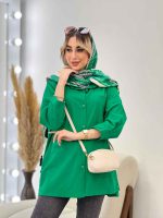 مانتو آستین پیله بغل سه دکمه کد 4525 - تصویر 3
