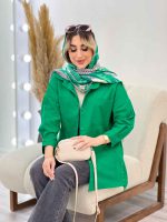مانتو آستین پیله بغل سه دکمه کد 4525 - تصویر 13