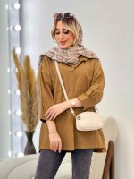 مانتو آستین پیله بغل سه دکمه کد 4525 - تصویر 2