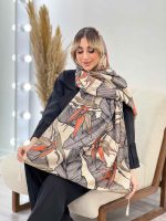 شال طرح برگ دوکی کد 4459 - تصویر 25