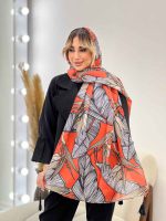 شال طرح برگ دوکی کد 4459 - تصویر 2