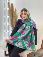 شال طرح برگ دوکی کد 4459 - تصویر 16