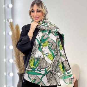 شال طرح برگ دوکی کد 4459