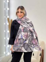 شال طرح برگ دوکی کد 4459 - تصویر 7