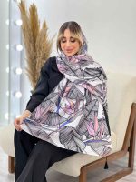 شال طرح برگ دوکی کد 4459 - تصویر 26