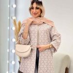 مانتو ژاکارد طرح لوزی کد 4539