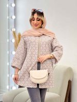مانتو ژاکارد طرح لوزی کد 4539 - تصویر 16