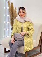 مانتو ژاکارد طرح لوزی کد 4539 - تصویر 4