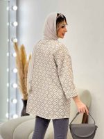 مانتو ژاکارد طرح لوزی کد 4539 - تصویر 3