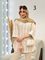 مانتو لینن نچرال آستین دوبل کد 4545 - تصویر 6