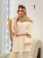 مانتو لینن نچرال آستین دوبل کد 4545 - تصویر 13