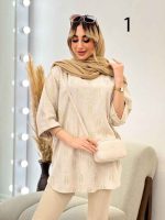 مانتو لینن نچرال آستین دوبل کد 4545 - تصویر 9