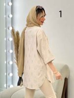 مانتو لینن نچرال آستین دوبل کد 4545 - تصویر 7
