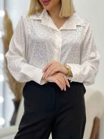 شومیز ساتن طرح پلنگی کد 4536 - تصویر 21