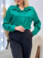 شومیز ساتن طرح پلنگی کد 4536 - تصویر 20