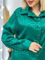شومیز ساتن طرح پلنگی کد 4536 - تصویر 12