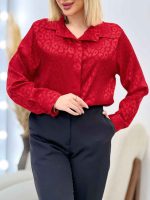 شومیز ساتن طرح پلنگی کد 4536 - تصویر 9