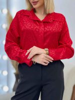 شومیز ساتن طرح پلنگی کد 4536 - تصویر 18