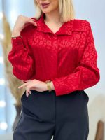 شومیز ساتن طرح پلنگی کد 4536 - تصویر 25