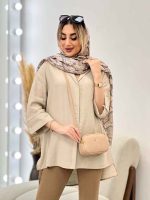 مانتو جلو دکمه بغل چاک کد 4531 - تصویر 4