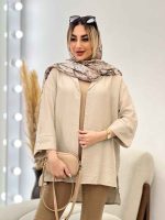 مانتو جلو دکمه بغل چاک کد 4531 - تصویر 17