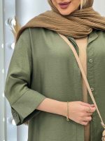 مانتو جلو دکمه بغل چاک کد 4531 - تصویر 10