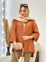 مانتو جلو دکمه بغل چاک کد 4531 - تصویر 18