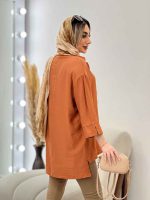 مانتو جلو دکمه بغل چاک کد 4531 - تصویر 12