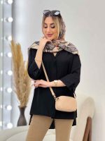 مانتو جلو دکمه بغل چاک کد 4531 - تصویر 14