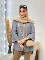 مانتو جلو دکمه بغل چاک کد 4531 - تصویر 6