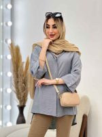 مانتو جلو دکمه بغل چاک کد 4531 - تصویر 19
