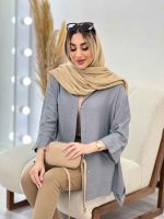 مانتو جلو دکمه بغل چاک کد 4531 - تصویر 9