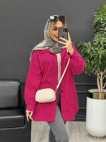 مانتو کتان دو جیب پایین کد 4476 - تصویر 18