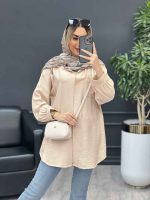 مانتو تک جیب آستین پیله کد 4367 - تصویر 12