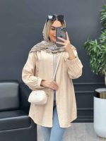 مانتو تک جیب آستین پیله کد 4367 - تصویر 6