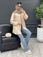 مانتو تک جیب آستین پیله کد 4367 - تصویر 8