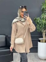 مانتو تک جیب آستین پیله کد 4367 - تصویر 11