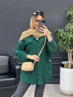 مانتو تک جیب آستین پیله کد 4367 - تصویر 7