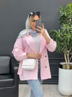 مانتو لینن پشت پاگن دو جیب کد 4485 - تصویر 9