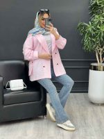 مانتو لینن پشت پاگن دو جیب کد 4485 - تصویر 15