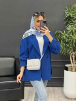 مانتو لینن پشت پاگن دو جیب کد 4485 - تصویر 8