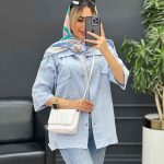 مانتو سرشانه پاگن دو جیب کد 4522