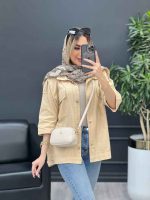 مانتو سرشانه پاگن دو جیب کد 4522 - تصویر 22